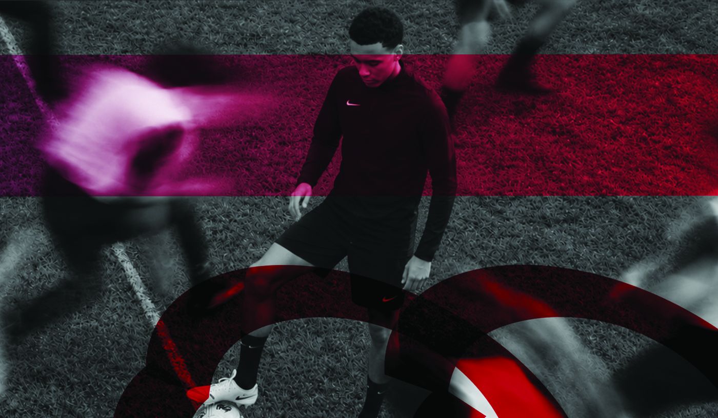 Football player with signal bands